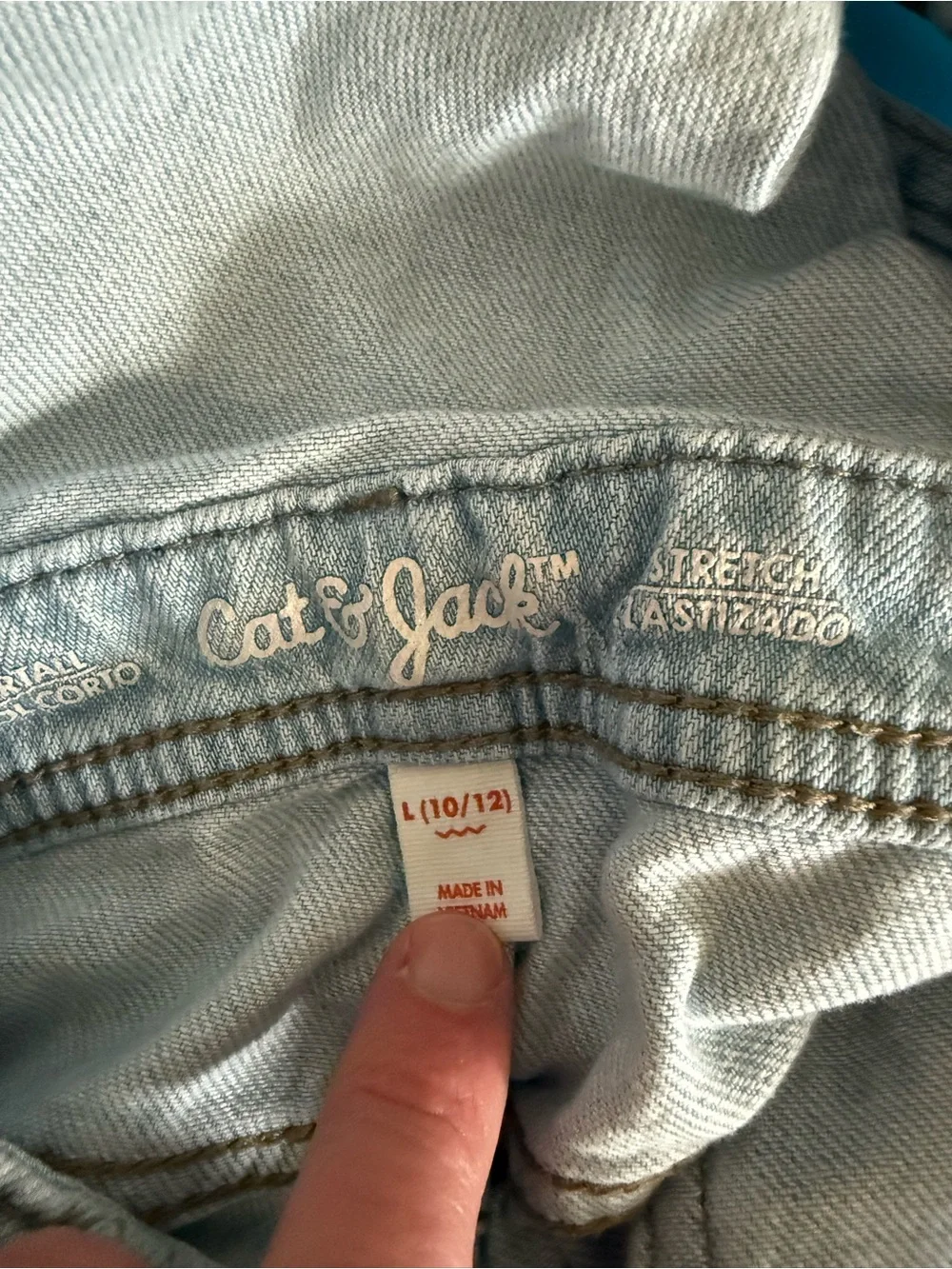 Cat & Jack Light Blue Denim Short Overalls for Kids